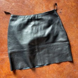 Vintage 100% leather skirt